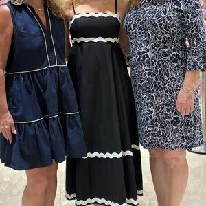 Elegant Black and White Dress